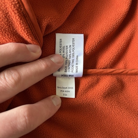 Orvis Vest Mens Size XL Brown Full Zip Performance Fishing Stretch - Picture 6 of 8